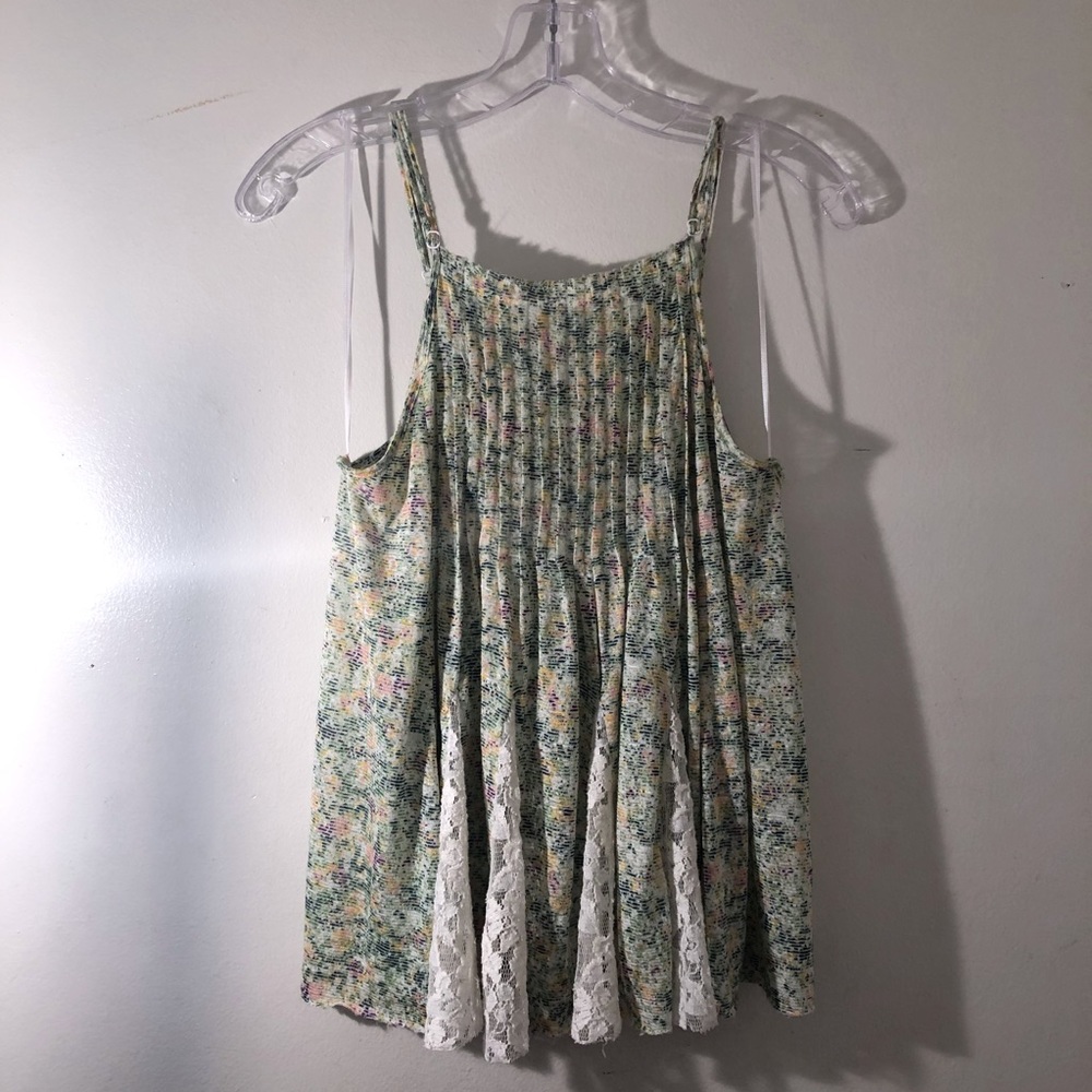 Free People floral halter tank top